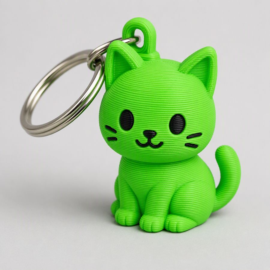 3D 打印小猫钥匙扣作品